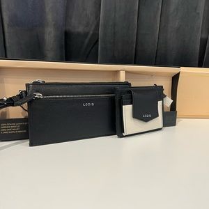 100% Genuine Leather Lodis Wrislet and wallet gift set